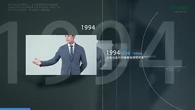 暗色企业时间线文字图片展示AE模板视频的预览图